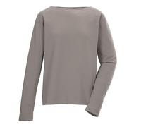 Langarmshirt "GS 22 WMN LS SHRT GOTS", Damen, Gr. 44, grau (stein), Oberstoff: 95% Baumwolle (aus biologischem Anbau), 5% Elasthan, G.I.G.A. DX BY KILLTEC, sportlich, Shirts, GOTS-zertifiziertes Bio-B