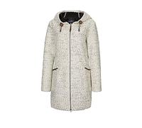 G.I.G.A. DX Strickmantel Damen Roshana - Strickparka mit Kapuze - Parka In Strickoptik - Plüschjacke, Weiß, 42