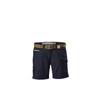 G.I.G.A. DX Damen Shorts Hira, Bermuda mit Gürtel, kurze Hose für Frauen mit praktischen Taschen, navy, 34