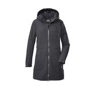 Softshellparka "GW 34 WMN SFTSHLL PRK", Damen, Gr. 50, schwarz, Oberseite: 93% Polyester, 7% Elasthan;Rückseite: 100% Polyester, G.I.G.A. DX BY KILLTEC, Jacken, Wasser- und windabweisender Damen Softs