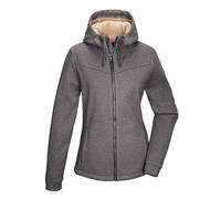 Fleecejacke "GW 38 WMN KNTFLC JCKT", Damen, Gr. 48, grau (anthrazit), Oberstoff: Oberseite: 100% Polyester, Rückseite: 100% Polyester, G.I.G.A. DX BY KILLTEC, Jacken, Strickfleecejacke mit Teddyfutter