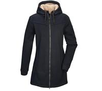Fleecejacke "GW 37 WMN KNTFLC PRK", Damen, Gr. 42, blau (navy), Oberstoff: Oberseite: 100% Polyester, Rückseite: 100% Polyester, G.I.G.A. DX BY KILLTEC, sportlich, Jacken, Strickfleeceparka mit Kapuze
