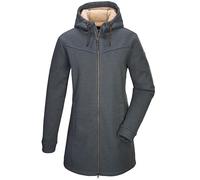 Fleecejacke "GW 37 WMN KNTFLC PRK", Damen, Gr. 44, blau (graublau), Oberstoff: Oberseite: 100% Polyester, Rückseite: 100% Polyester, G.I.G.A. DX BY KILLTEC, sportlich, Jacken, Strickfleeceparka mit Ka