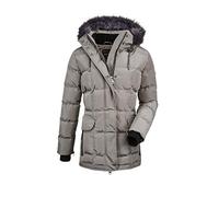 G.I.G.A. DX Damen Ventoso WMN Quilted Jckt F Casual Jacke In Daunenoptik Mit Abzippbarer Kapuze, Grau, 34