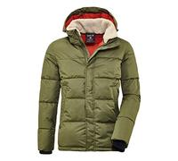 G.I.G.A. DX Herren Casual Steppjacke mit abzippbarer Kapuze und abzippbarem Sherpa Fleecekragen - Ventoso MN Quilted JCKT A, grün, S, 35843-000