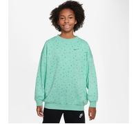 Nike Mädchen Pullover Big Girls Oversized Sweatshirt FD2943-349 128-137 Emerald Rise/Clear Jade II