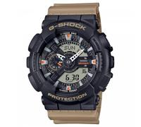 Casio G-Shock 110 Series Men's Watch Black and Brown GA-110TU-1A5ER Resin Case and Strap