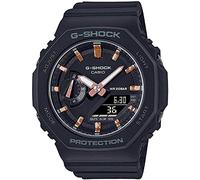 G-Shock Casio GMA-S2100-1AER Herren-Armbanduhr - Quarz-Sportarmband und Gehäuse aus Kunstharz, schwarzes Digitalzifferblatt, Schwarz/Schwarz/Rotgold, Modern