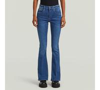 5-Pocket-Jeans G-STAR "3301 Flare Jeans", Damen, Gr. 30, Länge 34, medium aged, Obermaterial: 7% Elastomultiester, 1% Elasthan, Jeans 5-Pocket-Jeans (74438312-30) medium aged