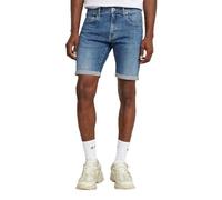 G-STAR Herren Jeansshorts - 3301 Slim Short , Stretch Denim, Jeans, kurz Blau 36W