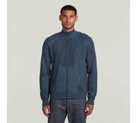 Cardigan G-STAR "3D Biker Full Zip Knit", Damen, Gr. L, india ink, salute, Obermaterial: 50% Baumwolle, 50% Polyacryl, Strickjacken (62718546-L) india ink, salute