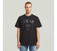 T-Shirt G-STAR "89 Back Graphic Loose T-Shirt", Damen, Gr. M, dk schwarz, Obermaterial: 100% Baumwolle, Shirts T-Shirt (44791811-M) dk schwarz