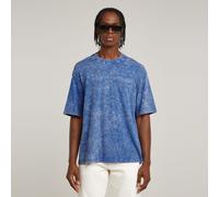 G-STAR Acid Wash Boxy T-Shirt Mittelblau XS acid dutch blue D26031-C756-H225-XS