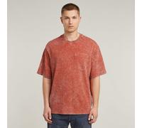 T-Shirt G-STAR "Acid Wash Boxy T-Shirt", Damen, Gr. S, acid etruscan rot, Obermaterial: 100% Baumwolle, Shirts T-Shirt (70677528-S) acid etruscan rot