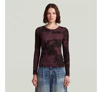 G-star Aop Slim Langarm-t-shirt 2XS Maroon Forest Camo