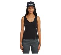 Trägertop G-STAR "Asymmetrical Zip", Damen, Gr. XL (42), schwarz (dk schwarz), Jersey, Obermaterial: 100% Baumwolle, unifarben, Basic, V-Ausschnitt, ohne Ärmel, Tops, mit Reißverschluss (81626012-XL) 