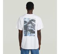 G-STAR Back Photo Print Loose T-Shirt Andere S white knee patch D26839-C784-H751-S