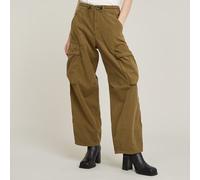 Cargohose G-STAR "Balloon Cargo Hose", Damen, Gr. 27, Länge 34, wild olive gd, Obermaterial: 80% Baumwolle, 20% Baumwolle, Hosen Cargohose (54309040-27) wild olive gd