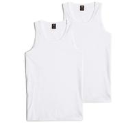 G-Star Herren Tanktop Base Rundhals Baumwolle Weiß 2er-Pack Größe L