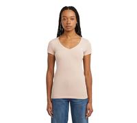 V-Shirt G-STAR "Base v t wmn cap sl", Damen, Gr. M (38), liquid pink, Jersey, Obermaterial: 95% Baumwolle, 5% Elasthan, modisch, slim fit hüftlang, V-Ausschnitt, Kurzarm, Shirts, mit kleinem Logodruck