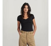 G-STAR Base V-Neck Cap Top Schwarz L black D07211-3310-990-L