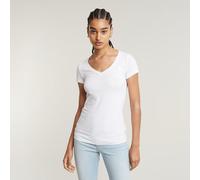 G-Star RAW Basic V-Neck Cap Sleeve T-Shirt Weiß XXS