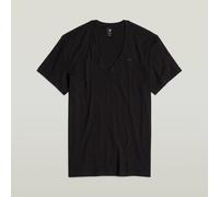 G-STAR RAW Men's Base v t 2-Pack Undershirt, Schwarz (dk Black D25500-124-6484), S