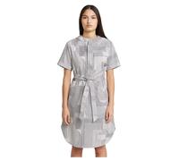 Bodykleid G-STAR "Belted Dress Side Slits", Damen, Gr. M, Normalgrößen, petrol raw lines, Obermaterial: 80% Baumwolle, 20% Baumwolle, Kleider (91440920-M) petrol raw lines