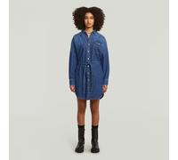 G-STAR Belted Shirt Kleid Dunkelblau XS worn in windward D26814-D252-G749-XS