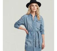 G-STAR Belted Shirt Kleid Mittelblau XL antique faded thames D26814-D539-G924-XL