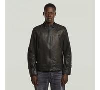 Lederjacke G-STAR "Biker Leather Jacke", Damen, Gr. S, dk schwarz, Obermaterial: 100% Leder, Jacken (94451709-S) dk schwarz
