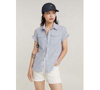 G-Star RAW Women's Shirts Military Button down ssleeve Shirt wmn, Mehrfarben (Grapeade Mini Stripe D24592-C667-G460), M