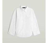 Langarmshirt G-STAR "Bomber Shirt", Damen, Gr. S, weiß, Obermaterial: 69% Baumwolle, 31% Polyester, Shirts Langarmshirt (86733966-S) weiß