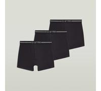 Boxershorts G-STAR "NOBLE, 3 PACK TRUNKS", Damen, Gr. L, 3 Stk., schwarz, Jersey, Obermaterial: 95% Baumwolle, 5% Elasthan, unifarben, eng, Unterhosen, mit Logobund (48844845-L) schwarz