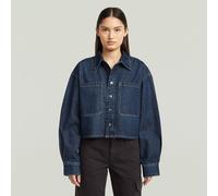 Langarmshirt G-STAR "Boxy 2-Pocket Overshirt", Damen, Gr. XL, worn in eclipse, Obermaterial: 100% Baumwolle, Shirts Langarmshirt (89685343-XL) worn in eclipse