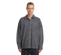 Langarmshirt G-STAR "Boxy Fit Overshirt", Damen, Gr. S, india ink, folkstone gray double dye gd, Shirts Langarmshirt (66861163-S) india ink, folkstone gray double dye gd