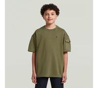 G-STAR Boys Army Tee Pocket Grün 14 four leaf clover D29813-01-H871-14