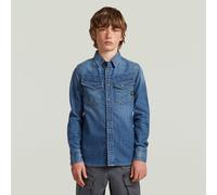 G-STAR Boys Dakota Slim Shirt Dunkelblau 8 worn in windward D28069-01-G749-8