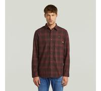 Langarmshirt G-STAR "Bristum 2.0 Slim Hemd", Damen, Gr. S, chocolate plum arthur check, Obermaterial: 100% Baumwolle, Shirts Langarmshirt (17125107-S) chocolate plum arthur check