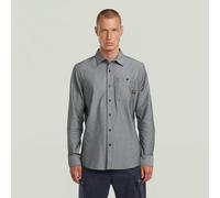 Langarmshirt G-STAR "Bristum 2.0 Slim Hemd", Herren, Gr. XS, salute, milk, Obermaterial: 70% Baumwolle, 30% Baumwolle, Shirts Langarmshirt (48159250-XS) salute, milk