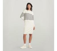G-STAR Broken Stripe Knitted Kleid Beige S antique white D24515-D563-G286-S