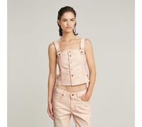 G-STAR Bustier Top Detachable Straps Pink L peach puree gd coated D26184-D300-H153-L