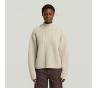 G-STAR Cable Double Collar Knit Mehrfarbig S dk brick htr D27730-D770-H712-S