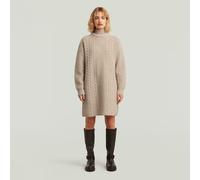 G-star Cable Loose Langarmkleid 2XS Dark Brick Heather
