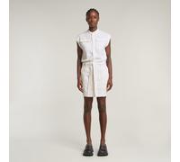 G-STAR Cap Sleeve Pocket Dress Weiß L lt chalk gd D26164-D454-G377-L