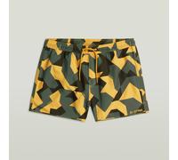 Badeshorts G-STAR "Carnic 2.0 Badeshorts", Gr. S, Normalgrößen, saffron geo abstract camo, Obermaterial: 100% Polyester, Badehosen Badeshorts (70279747-S) saffron geo abstract camo