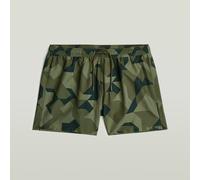 Badeshorts G-STAR "Carnic 2.0 Badeshorts", Gr. M, Normalgrößen, four leaf clover geo abstract camo, Obermaterial: 100% Polyester, Badehosen Badeshorts (16876313-M) four leaf clover geo abstract camo
