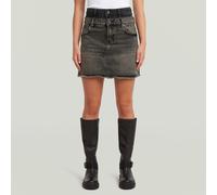 G-STAR Carter Double Waistband Mini Skirt Mittelblau 28 vintage medium aged D29318-01-2965-28