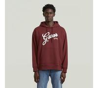 G-STAR Chenille Relaxed Hoodie Sweater Rot XXL port red D29613-E614-4608-XXL