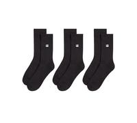 Socken G-STAR "CLAY, 3 PACK SPORTS SOCKS", Damen, Gr. 44-47, schwarz, Baumwollmischung, unifarben, Socken Socken, unifarben, mit Labelstickerei (34525044-44) schwarz